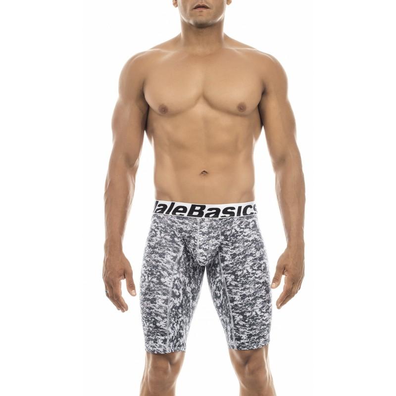 Malebasics Men's Base Layer Performance Sport 9 Inches Short Boxer Brief Camo Large 極限迷彩（加長版）